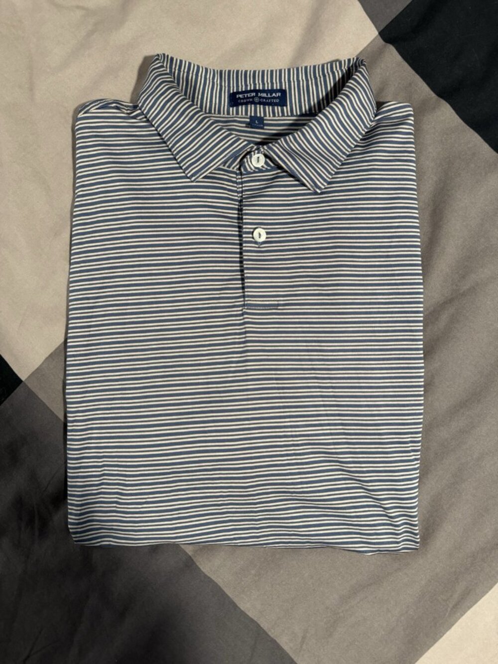 Peter Millar Golf Polo Men's L Blue Classic Fit